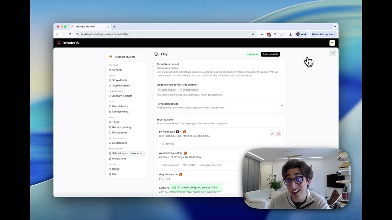 How to Connect Your Sales Channels to ResaleOS