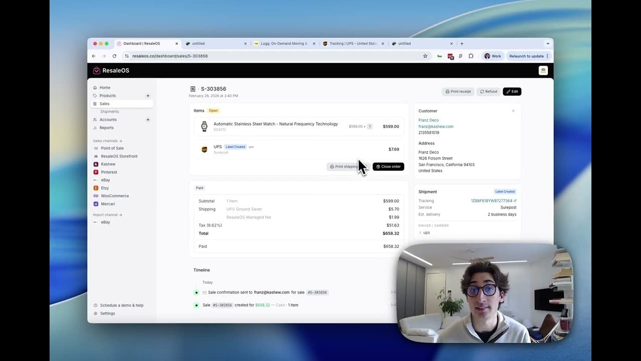 How to Ship Items from a Sale in ResaleOS